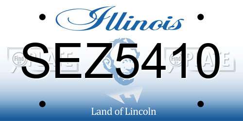 SEZ5410 Illinois License Plate