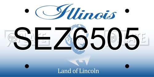 SEZ6505 Illinois License Plate