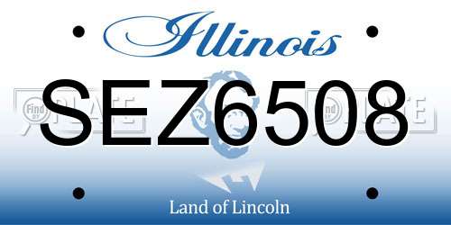 SEZ6508 Illinois License Plate