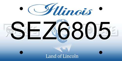 SEZ6805 Illinois License Plate