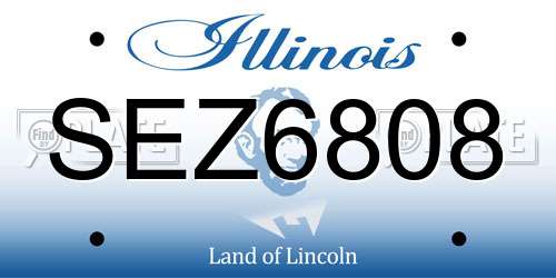 SEZ6808 Illinois License Plate
