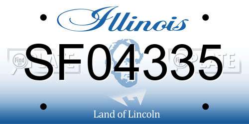 SF04335 Illinois License Plate