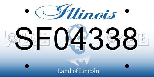 SF04338 Illinois License Plate