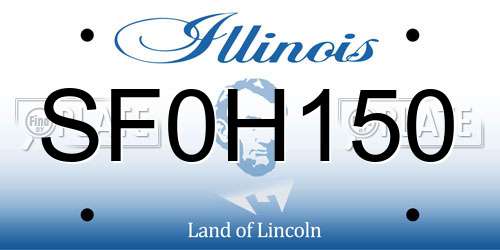 SF0H150 Illinois License Plate