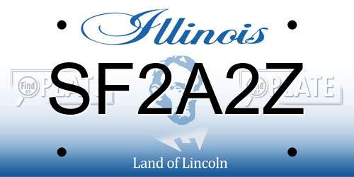 SF2A2Z Illinois License Plate