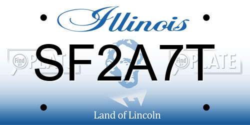 SF2A7T Illinois License Plate
