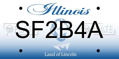 SF2B4A Illinois License Plate