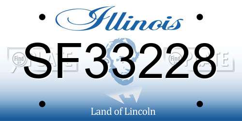 SF33228 Illinois License Plate