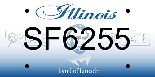 SF6255 Illinois License Plate