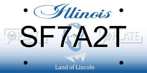SF7A2T Illinois License Plate