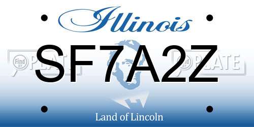 SF7A2Z Illinois License Plate