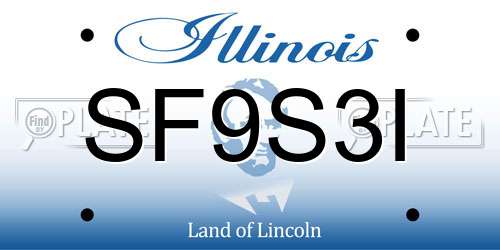 SF9S3I Illinois License Plate