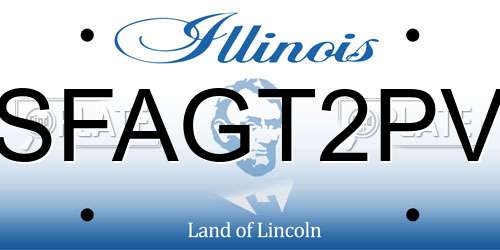 SFAGT2PV Illinois License Plate