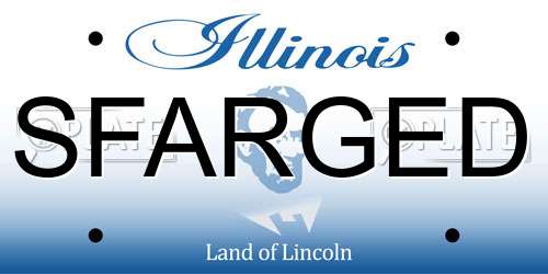 SFARGED Illinois License Plate