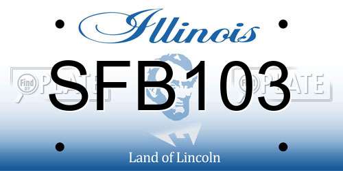 SFB103 Illinois License Plate