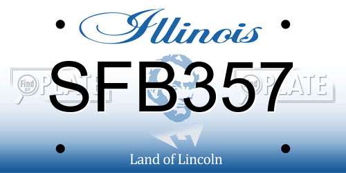 SFB357 Illinois License Plate