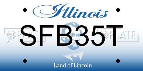 SFB35T Illinois License Plate
