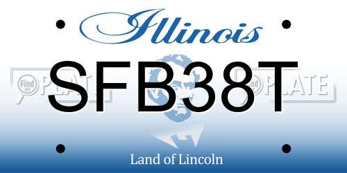 SFB38T Illinois License Plate