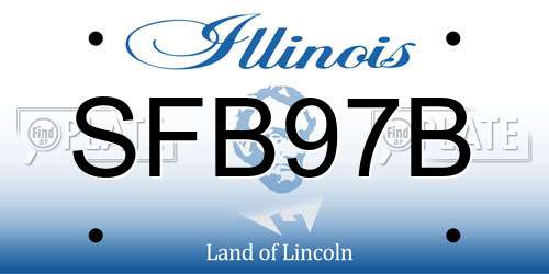 SFB97B Illinois License Plate