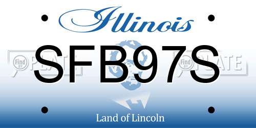 SFB97S Illinois License Plate
