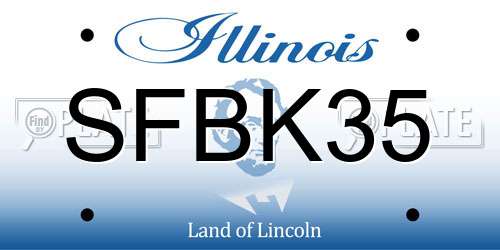 SFBK35 Illinois License Plate