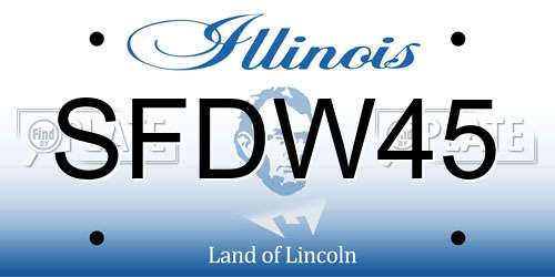 SFDW45 Illinois License Plate