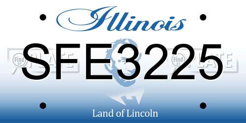 SFE3225 Illinois License Plate