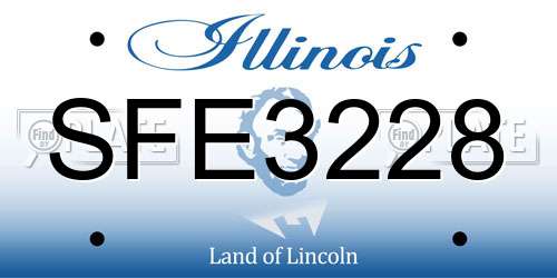 SFE3228 Illinois License Plate