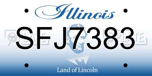 SFJ7383 Illinois License Plate