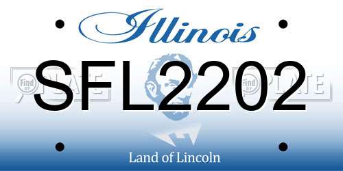 SFL2202 Illinois License Plate