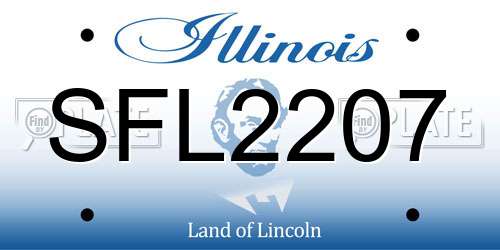 SFL2207 Illinois License Plate