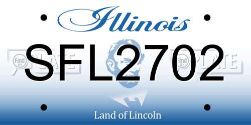 SFL2702 Illinois License Plate