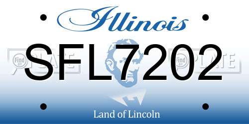 SFL7202 Illinois License Plate