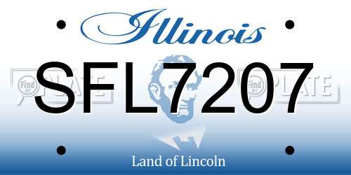 SFL7207 Illinois License Plate