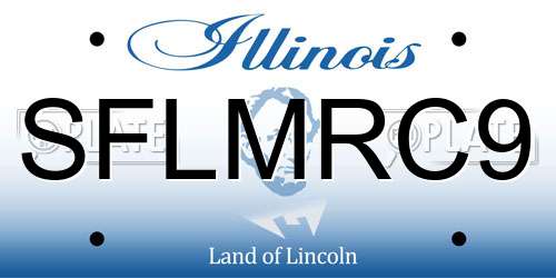 SFLMRC9 Illinois License Plate