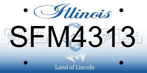 SFM4313 Illinois License Plate
