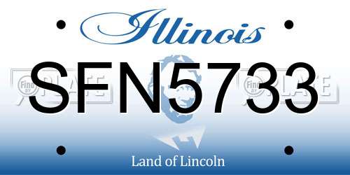 SFN5733 Illinois License Plate