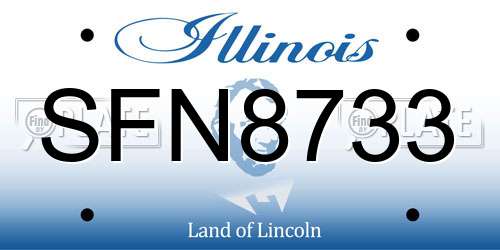 SFN8733 Illinois License Plate