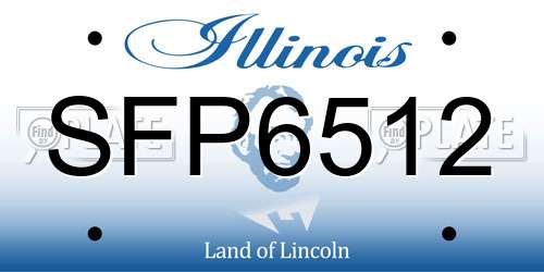 SFP6512 Illinois License Plate