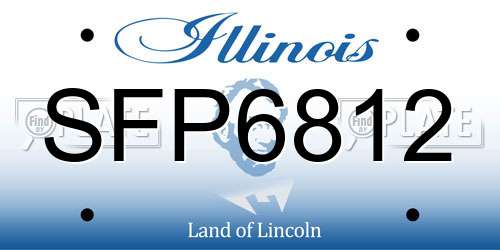 SFP6812 Illinois License Plate