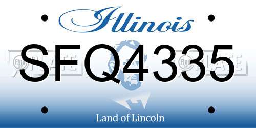 SFQ4335 Illinois License Plate