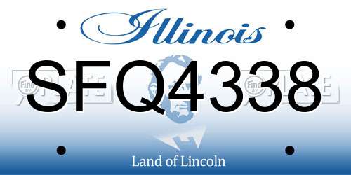 SFQ4338 Illinois License Plate
