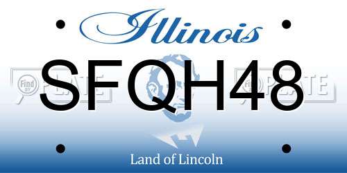 SFQH48 Illinois License Plate