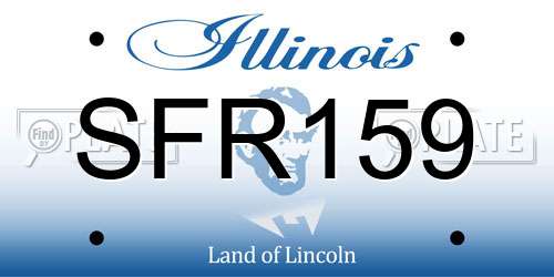 SFR159 Illinois License Plate