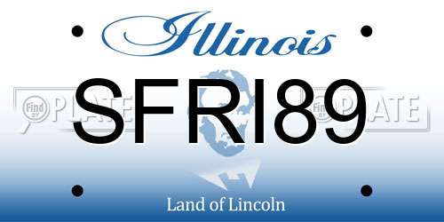 SFRI89 Illinois License Plate