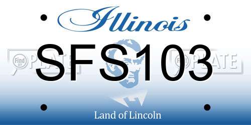 SFS103 Illinois License Plate