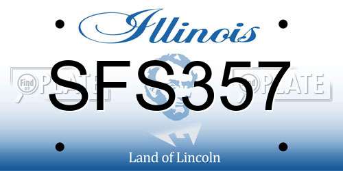 SFS357 Illinois License Plate