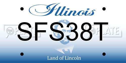 SFS38T Illinois License Plate