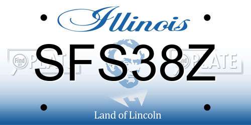 SFS38Z Illinois License Plate