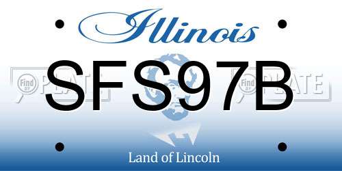 SFS97B Illinois License Plate